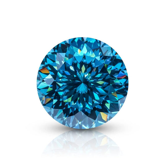 Riya Gems 1CT-50CT Portuguese Cut Brilliant Loose Moissanite , Real Vivid Blue Diamond, VVS1 Clarity, Gemstone for Making Engagement Ring, Jewelry, Pendant, Earrings, Necklaces, Watches (5)