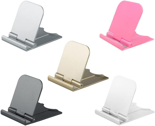 AIFUDA 5 Pcs Foldable Cell Phone Stands, Portable Phone Holder Universal Cellphone Desktop Cradle for Tablets, Reader