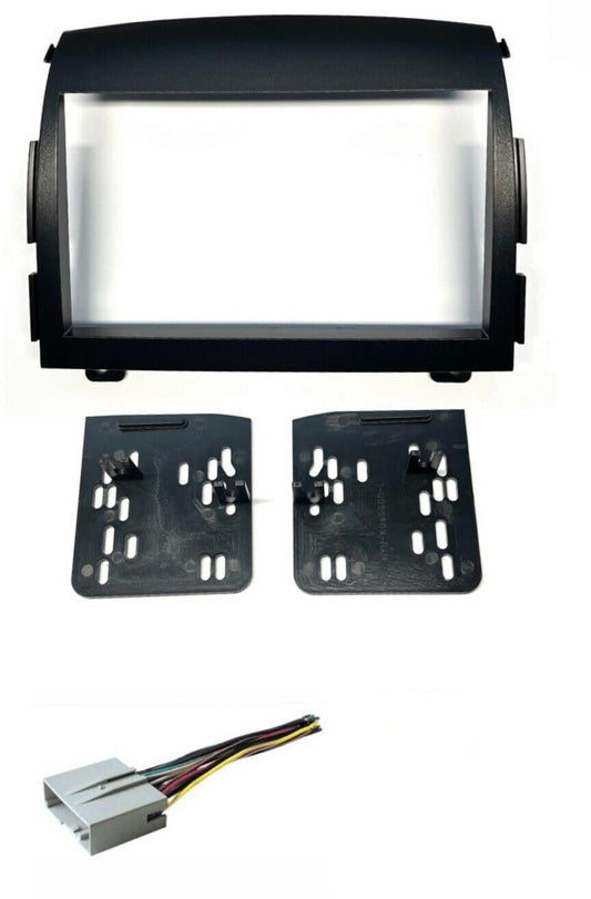ASC Audio 2006 2007 2008 Car Stereo Dash Kit and Wire Harness for Installing a Double Din Aftermarket Radio for Hyundai