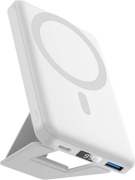 AOGUERBE 10000mAh 3 1 Pack 22.5W 17/16/15/14/13/12 for Magsafe Power Bank, Foldable Wireless Portable Charger with LED