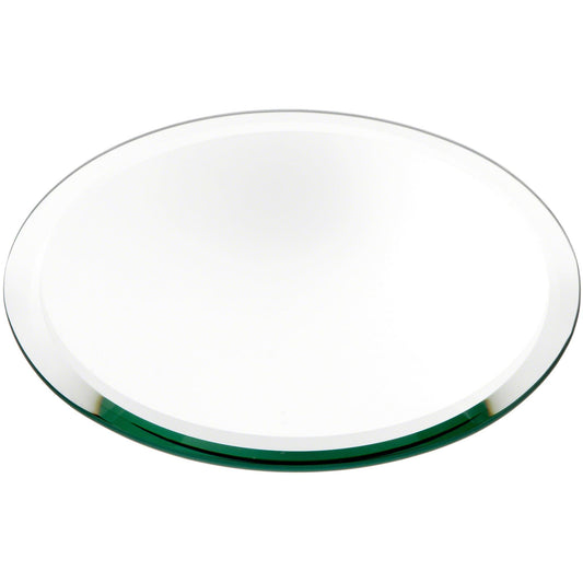 Plymor 8" Round, 5mm Thick Beveled Glass Mirror Circle, Pack of 3