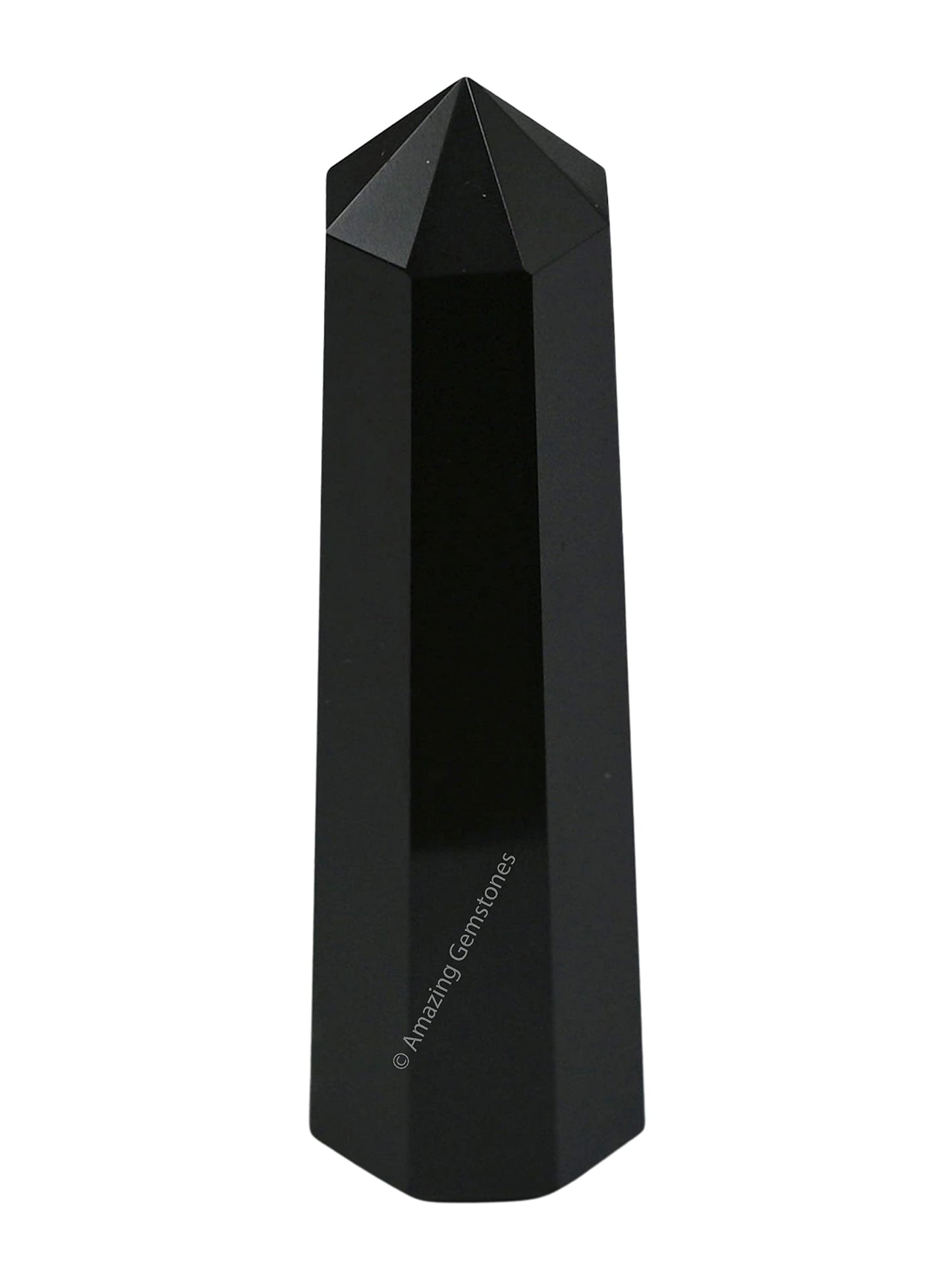 Amazing Gemstone Black Obsidian Crystal Towers ~ Natural Healing Crystal Point Obelisk for Reiki Healing and Crystal Grid (3" to 4" INCH)