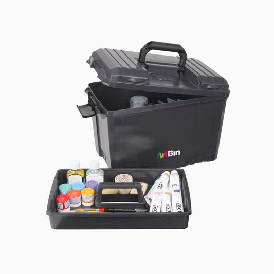 ArtBin 6917AB Sidekick XL Carrying Case, Portable Art & Craft Organizer with Handle, [1] Plastic Storage Case, Black