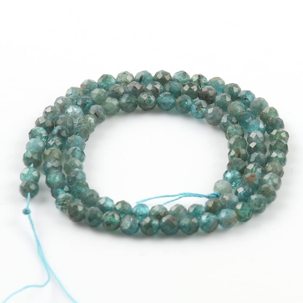 Song Xi 180pcs 2mm Natural Kyanite Gemstone Beads Faceted Round Loose Stone Beads for Jewelry Making (1 Strand)