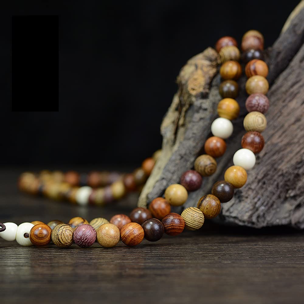 CarpenterC 500pcs 8mm Gorgeous Natural Round Polished Rosewood Loose Beads for Jewelry Making DIY Handmade Crafts