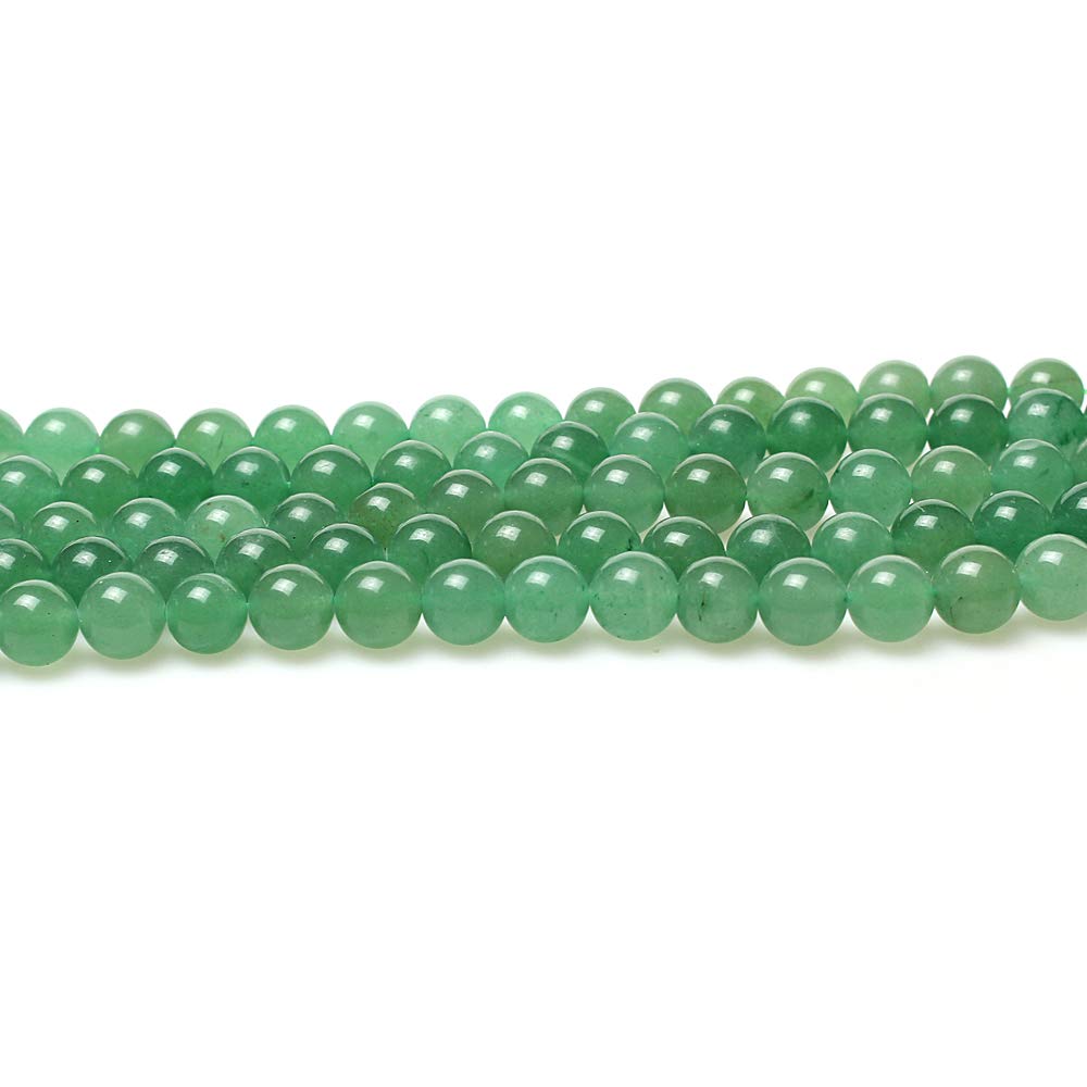 MJDCB Natural Stone Beads Green Aventurine Round Loose Beads for Jewelry Making DIY Bracelet Necklace (8mm)