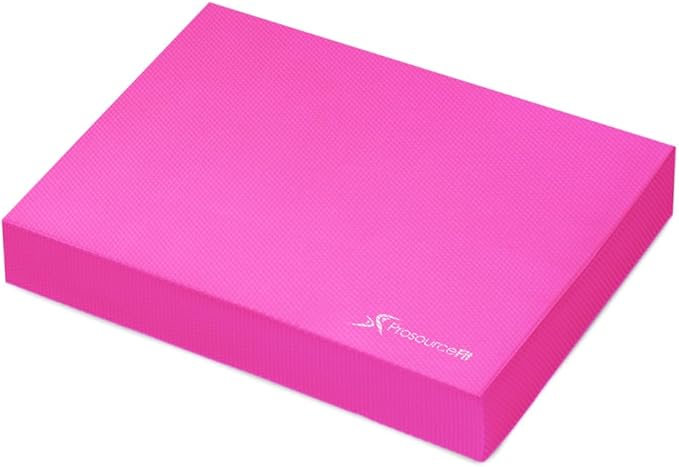 ProsourceFit Exercise Balance Pad – Non-Slip Cushioned Foam Mat & Knee Pad for Fitness and Stability Training, Yoga, Physical Therapy