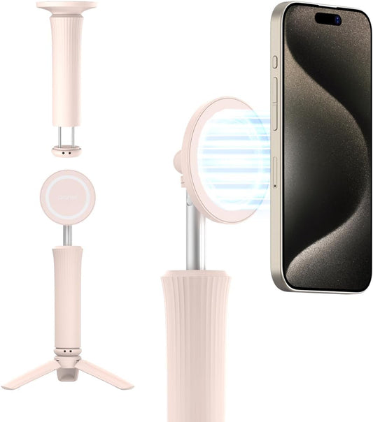 araree 360 Magfie Pod Lite Magnetic Phone Tripod Stand, MagSafe Compatible Rotating Mini Clamp Mount for iPhone