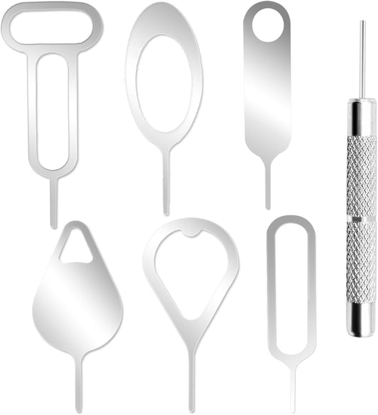 AYWFEY 7Pcs (7Styles) SIM Card Removal Openning Tool Tray Eject Pins Needle Opener Ejector Compatible with All iPhone
