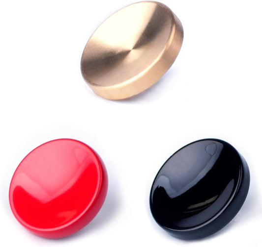 11mm Surface(3 Pack) VKO Metal Soft Shutter Release Button,Delicate Camera Shutter Button Black Red Golden Concave