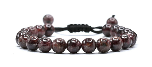 Amazing Gemstone Garnet Bracelet for Women Men's Gifts - Protection Healing Crystal Bracelet - 8mm Gemstone Beaded Adjustable Bracelet