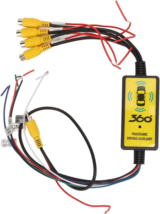 Aramox 4 1 Car Backup Camera Splitter Switch Input, Output Intelligent Car Video Switcher Converter Comes with Remote