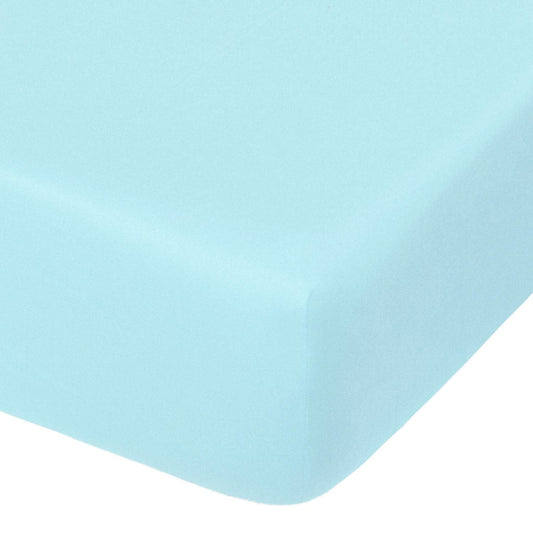 NTBAY 100% Brushed Microfiber Fitted Crib Sheet - Super Soft & Cozy 28x52 for Boys, Girls, Unisex - Aqua