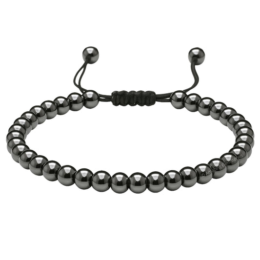 Amazing Gemstone Hematite Anklet Ankle Bracelet for Women - Adjustable Stone Anklets for Everyday Wear, Elegant Gift Jewelry for Mom, Sister or Friend