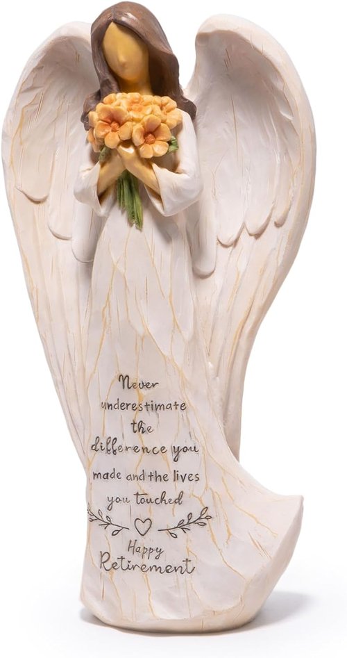 Hodao Angel Figurine - Inspirational Retirement Gift for Women | Hand-Painted Resin Keepsake