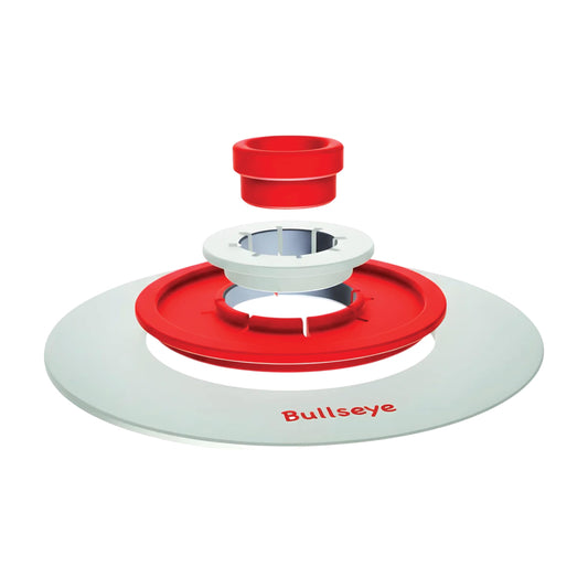 Crowne Tools Tile Bullseye Multi-Size Tile Drilling Template & Guide, 4 Interlocking Rings, Durable Plastic, Precise Alignment