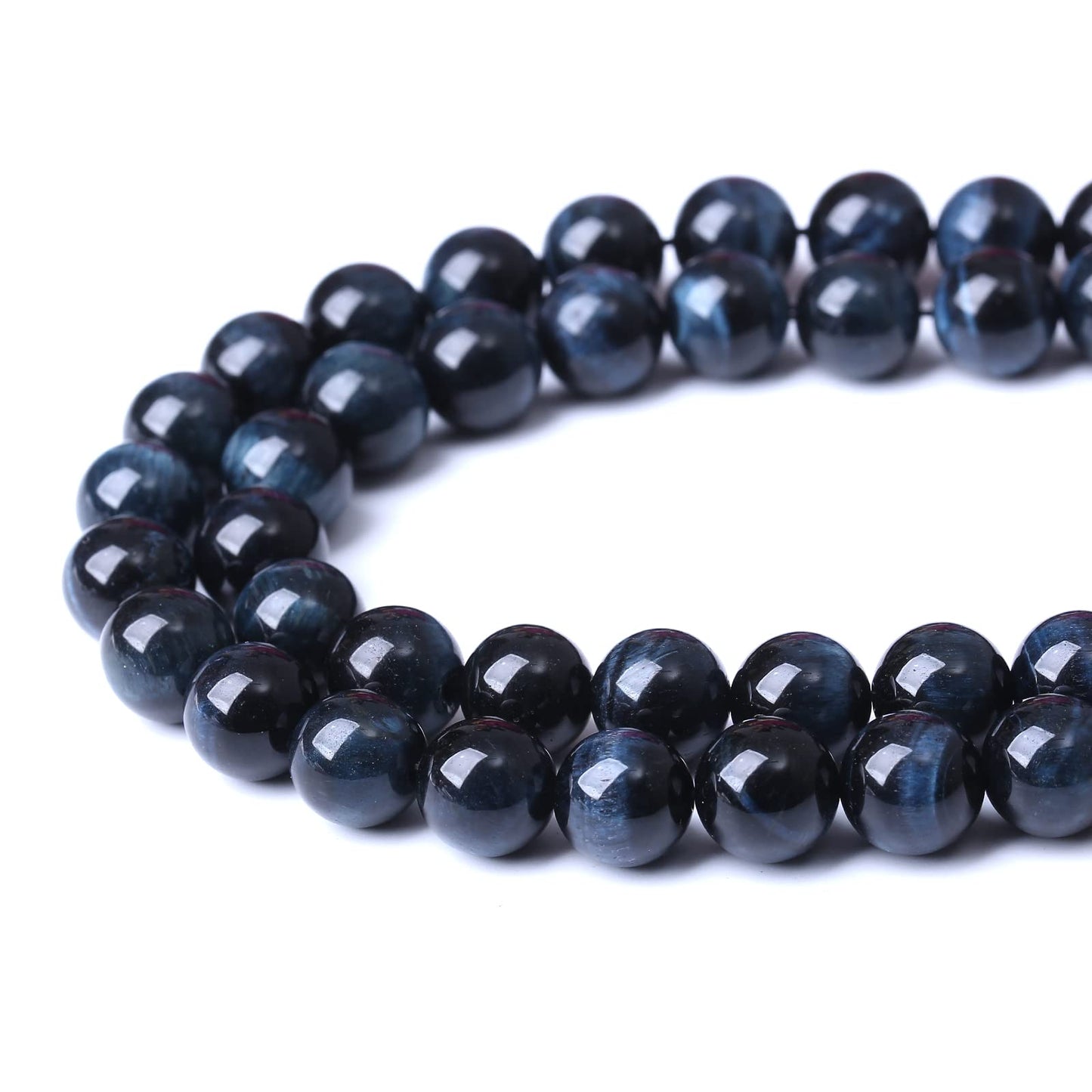 32PCS 12MM AAA Blue Black Tiger Eye Stone Beads Natural Gemstone Bead Crystal Healing Energy Jewelry Making DIY 15 inches
