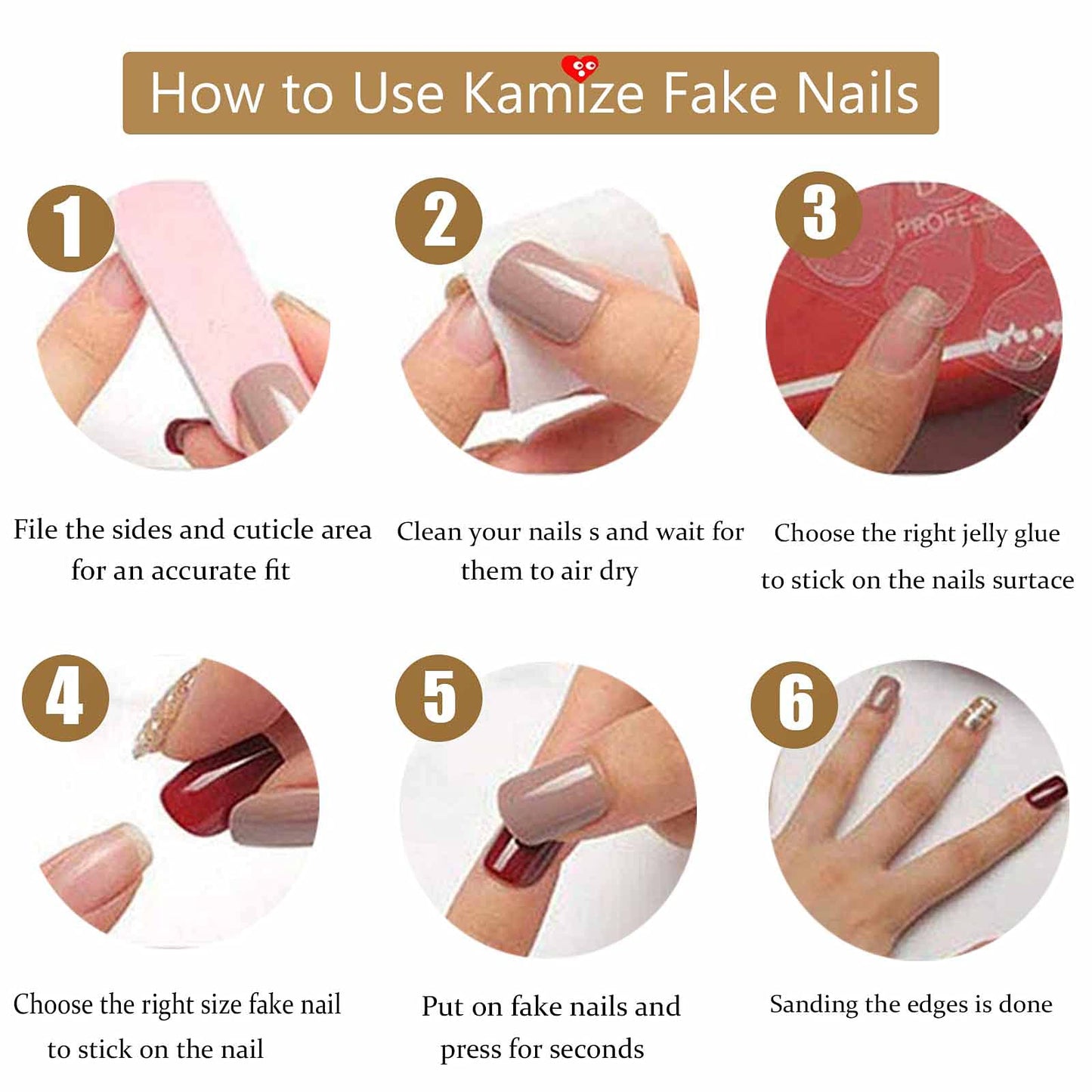 DANMANR Long Press on Nails Square French Fake Nails Full Cover Nude Acrylic False Nails for Women and Girls 24PCS (Pink Luxury)