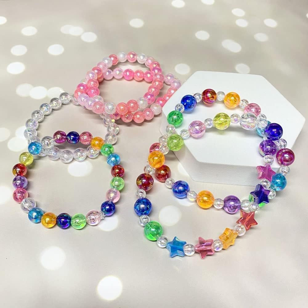 200pcs Acrylic Round Beads 10mm AB Colors Craft Beads Round Spacer Beads with Holes for Earring Bracelet Necklace Key Chains Jewelry Making(Light Peach AB)