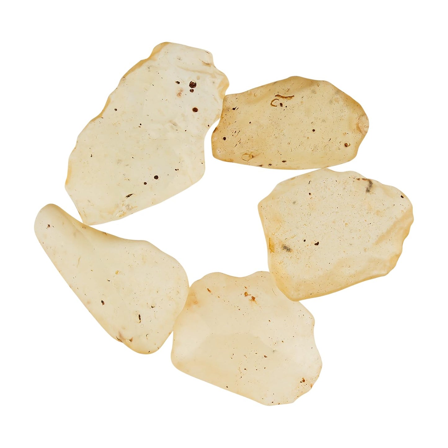 ColouredRocks (5pcs) Libyan Desert Glass, Raw Golden Tektite Crystals, Loose Gemstone, Wholesale Rough, Jewelry Making Supply, Chakra Healing Stones, DIY Craft, Gem Collection (15-20mm) (6.5gm)