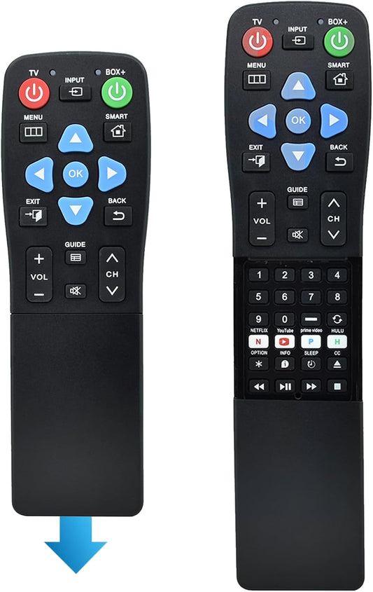 YunCChengFR Setup (2-Device Big Button TV Remote for Seniors & Elderly - Universal Remote with Large Buttons, Simple