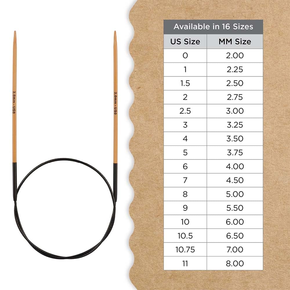 Knitter’s Pride Bamboo Luxe Fixed Circular Needles 40"" (100cm) – US Size 3 (3.25mm)