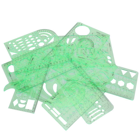 Drawing Tools, Geometric Stencils Drawing Stencils Geometric Drawing Template Multi Function Measuring Ruler 12pcs Ruler Set Curve Shaped Grading Rulers for Sewing Pattern
