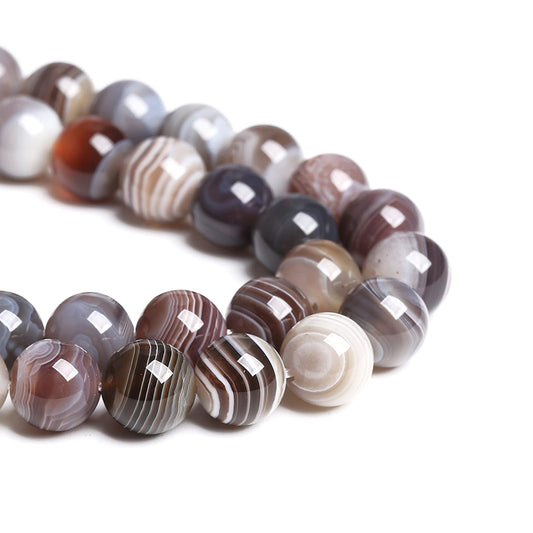 10MM 38PCS Natural Gemstone Stone Botswana Sardonyx Agate Beads for Jewelry Making DIY Bracelet