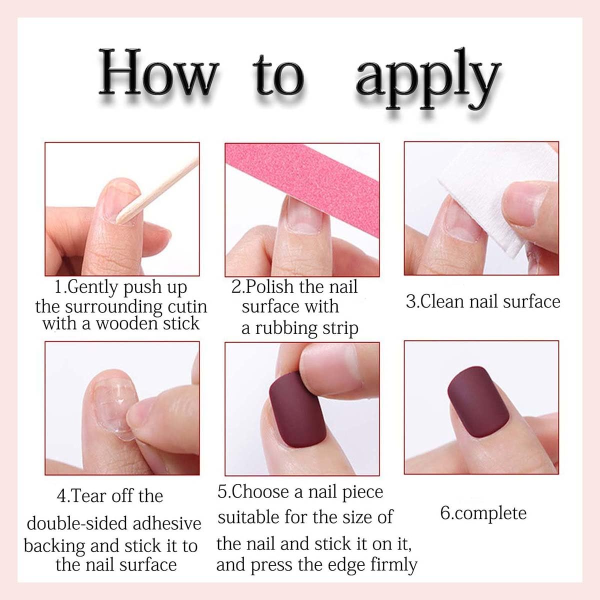 48 Pcs White French Tip Press on Nails Short Square & Press on Toenails Set Pink Nail Press ons with Deep French Tip Designs Glossy Fake Nails Acrylic Nails Stick on Nails for Women Nail Decorations