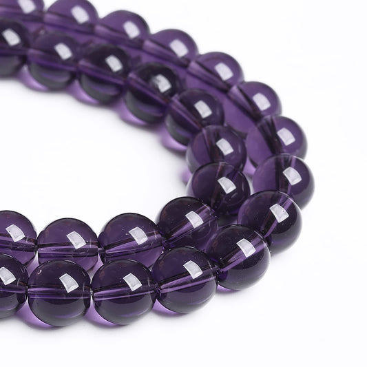12MM 32PCS Purple Amethyst Glass Crystal Beads for Jewelry Making DIY Bracelet Necklace
