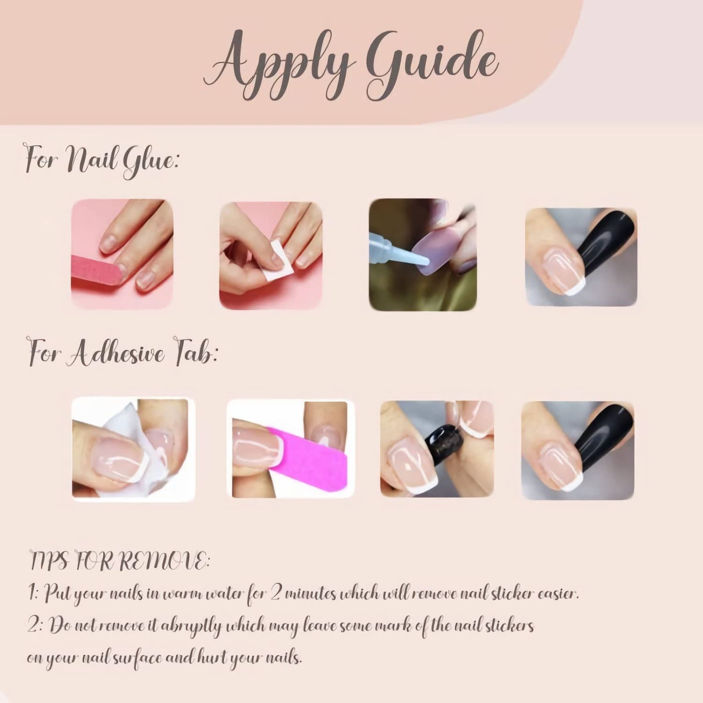 BABALAL Press On Nails, Short Square Fake Nails, Orange Summer, Fruit Pattern,Glossy Full Cover Glue On Nails For Women And Girls 24Pcs