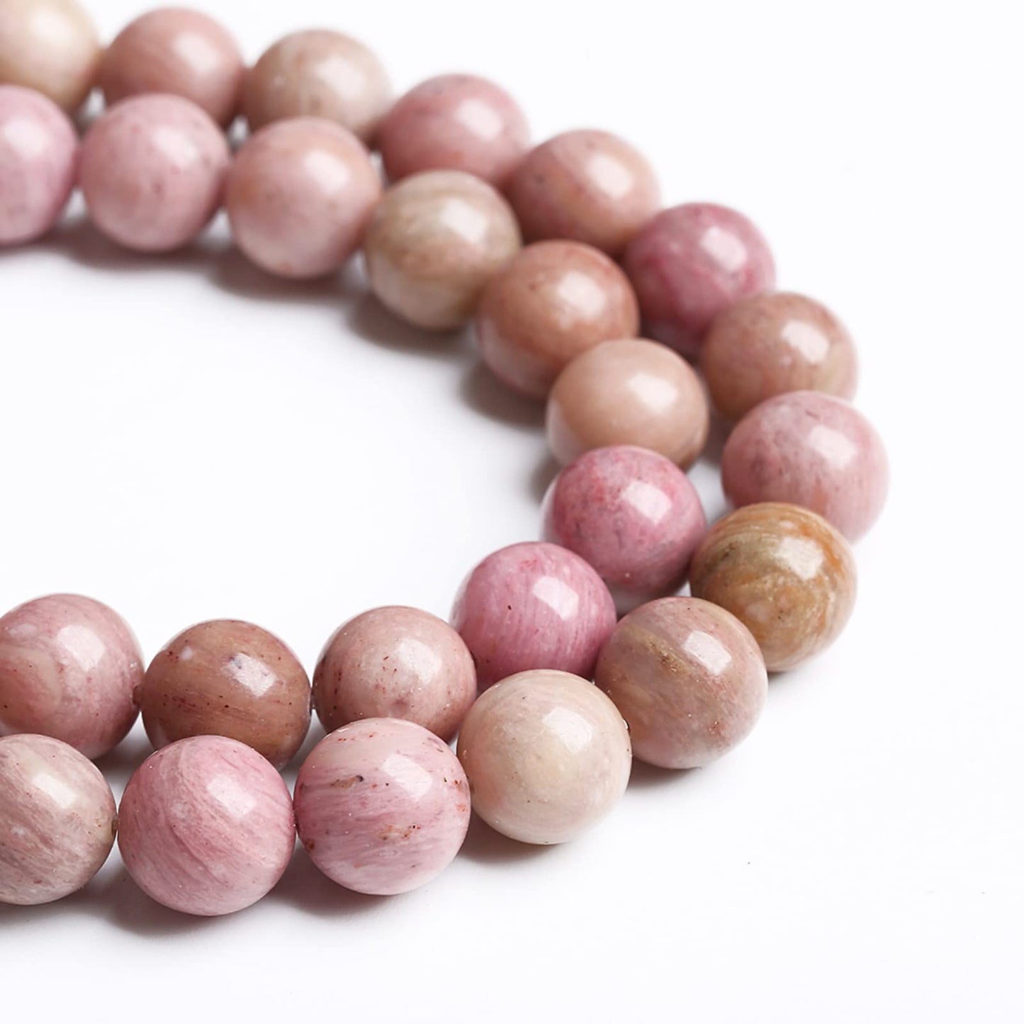 10MM 36PCS Natural Stone Red Rhodochrosite Gemstone Crystal Beads for Jewelry Making DIY Bracelet Necklace Semi Precious Beads
