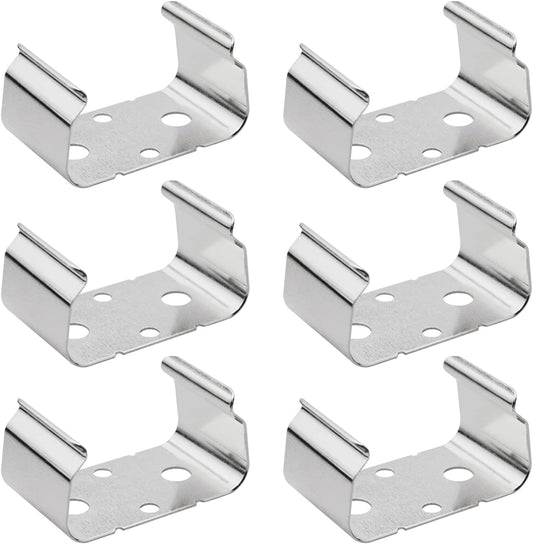 ZZLZX 6PCS 9-Volt Metal Battery Clips Battery Holder Clip AA Double Battery Holder Fixing Clip Instrument Battery Clips