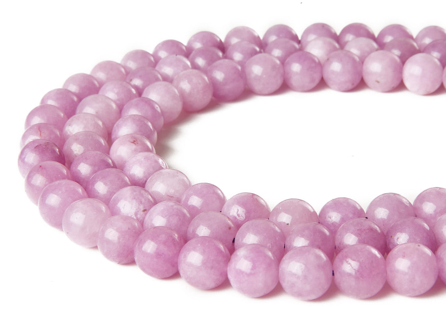 100pcs 10mm Kunzite Beads Natural Gemstone Beads Round Loose Beads for Jewelry Making