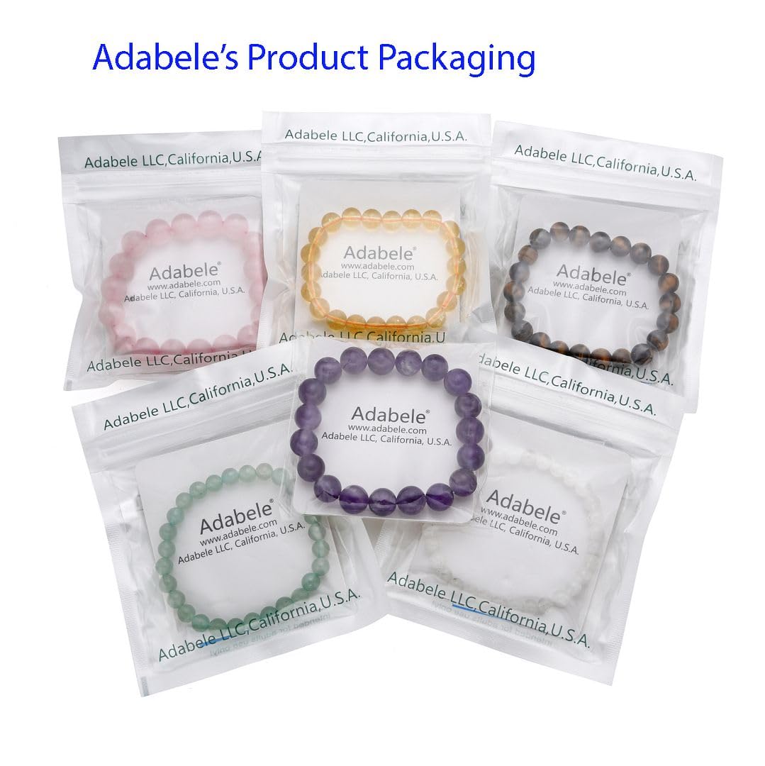 Adabele Real Natural Grade A Labradorite Gemstone Beaded Bracelet 7.5 inch Stretch Chakra Healing Crystal Stone Jewelry Women Mom Gift (Unisex) GB8-B10