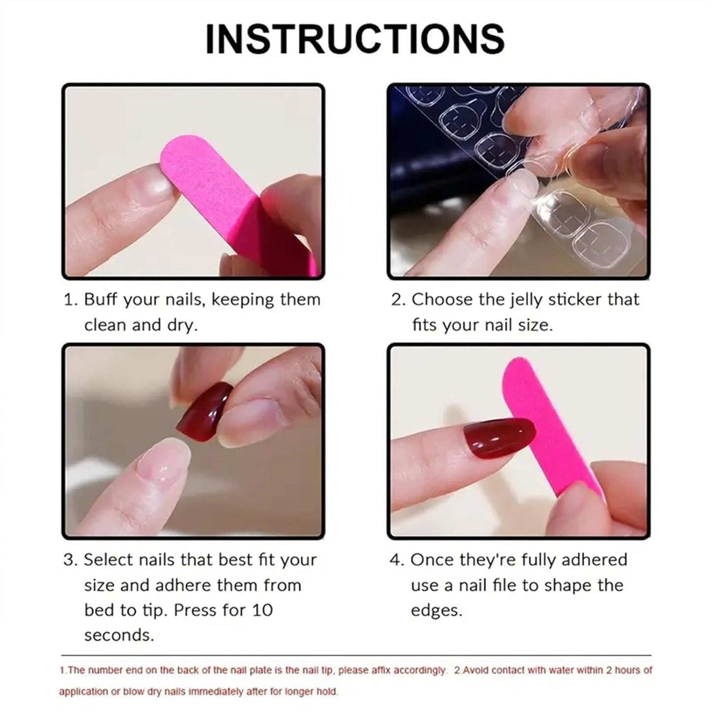 Square Press on Nails Short - Silver French Tip Fake Nails - Glue on Full Cover Stick on Glossy Acrylic Artificial Nails for Women Manicure - 24Pcs