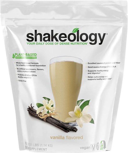 Shakeology Plant Based Protein Powder Blend ??Gluten-Free Shake with Vitamins and Minerals ??Helps Support Weight Loss, Lean Muscle, Gut Health ??Vanilla, 30 Servings