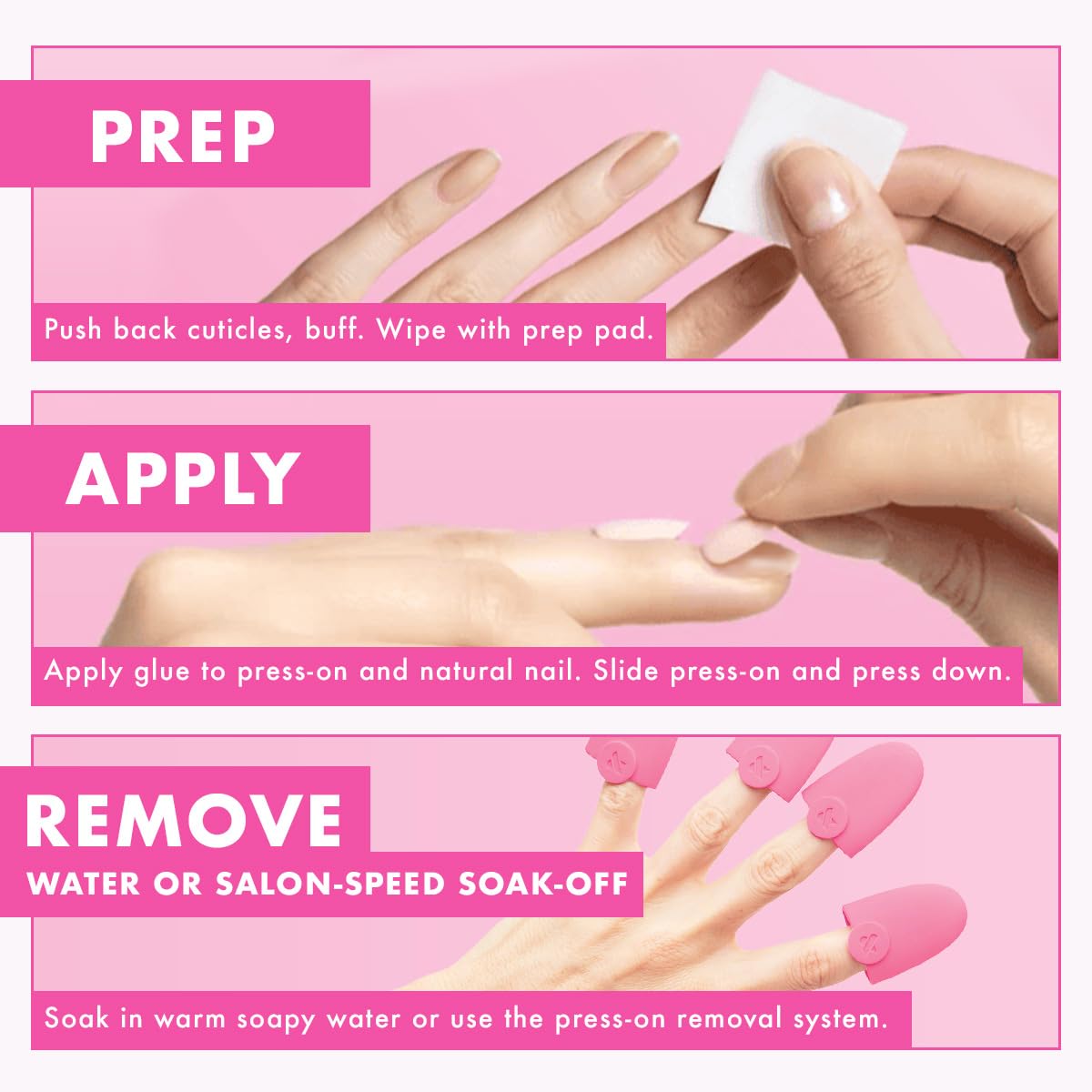 Olive & June Maximalist Instant Mani Press-On Nails (Glue) | 42 Fake Nails, 21 Sizes | Non-Toxic, Long-Lasting Big, Bold Gorgeous Realistic Look | Extra Short, Squoval | Marshmallow Velvet
