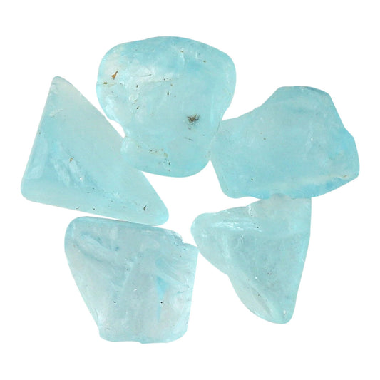 CRYSTALINES (5pcs) AAA Natural Raw Blue Topaz Gemstones, Wholesale Rough Stones, DIY Jewelry Making, Topaz Loose Supplies, Reiki & Healing Crystals, November Birthstone, Success Stone