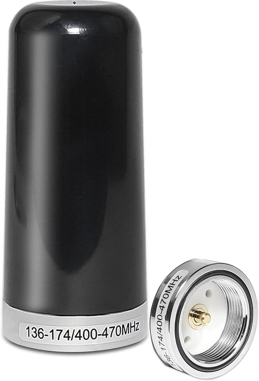 Anina 3DB 136-174MHz 400-470MHz, 3.5 Gain GMRS Antenna NMO Mount, Dual-Band UHF VHF Antenna NMO Connection for Midland
