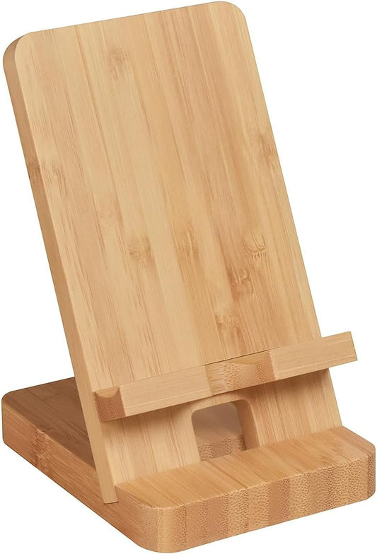 Baiwryxl Wood Phone Stand, Desktop Wooden Phone Holder, Portable Office Phone Stand for Desk, Wood ipad Stand