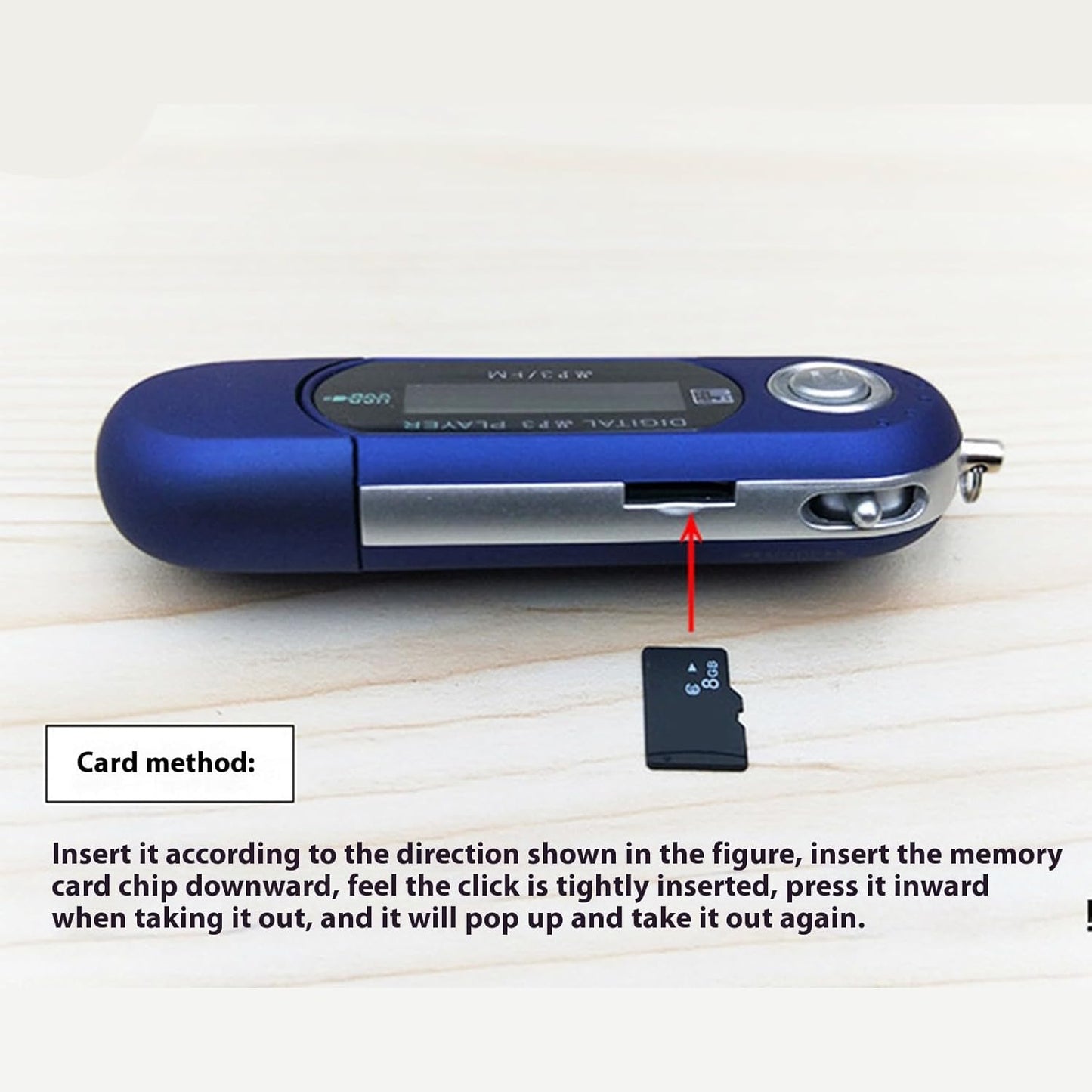 Shurhome MP3 Slimly Compactly Player USB Charging or Battery Power Supply Music Player Supports Multiple Music Format