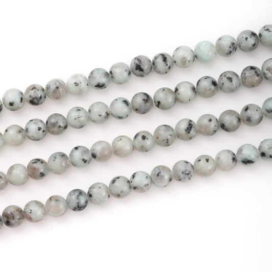 10mm 38pcs DIY Natural Kiwi Jasper Stone Beads Round Healing Crystal Gemstone Loose Beads for Jewelry Making Handmade Bracelet Necklace