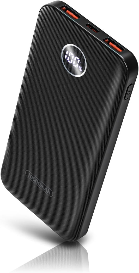 Byobyc 10000mAh 22.5W Pack Portable Charger, Compact Power Bank with Type-C Cable, Fast Charging External Battery