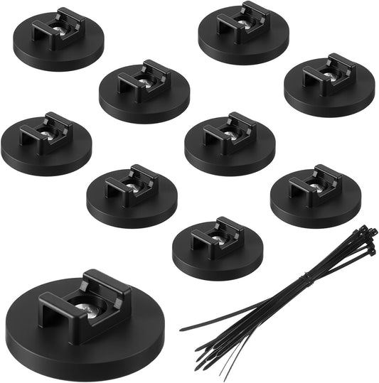AojSup (60 43 mm) Magnetic Zip Tie Mount, Multipurpose Cable Holder, Magnets Magnetic Wire Management Bases with Heavy