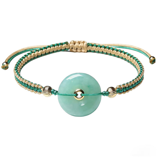 HL1971 Natural Jade Beaded Elastic Bracelet Gradient Green Jade Bead Ladies Bracelet, Suitable for Christmas, Thanksgiving