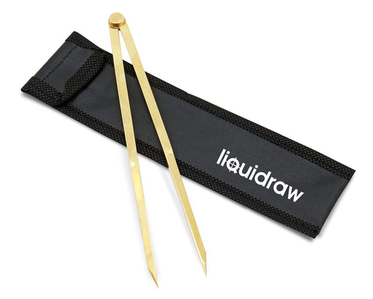 Liquidraw Solid Brass Navigation Divider 8" (20cm) | Single Handed Marine Nautical Plotting Tool | Professional Navigational Instrument for Drafting, Maritime Measurement & Technical Drawing