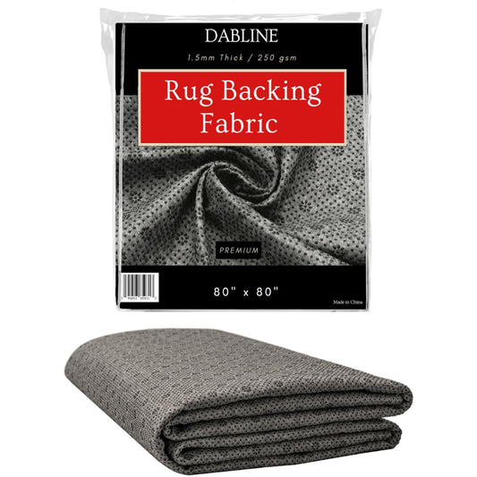 DABLINE 80" x 80" Non Slip Tufting Backing Fabric – Thick Rug Backing Pad with Vinyl Dots for Rug Tufting, Punch Needle & DIY Rug Making Supplies