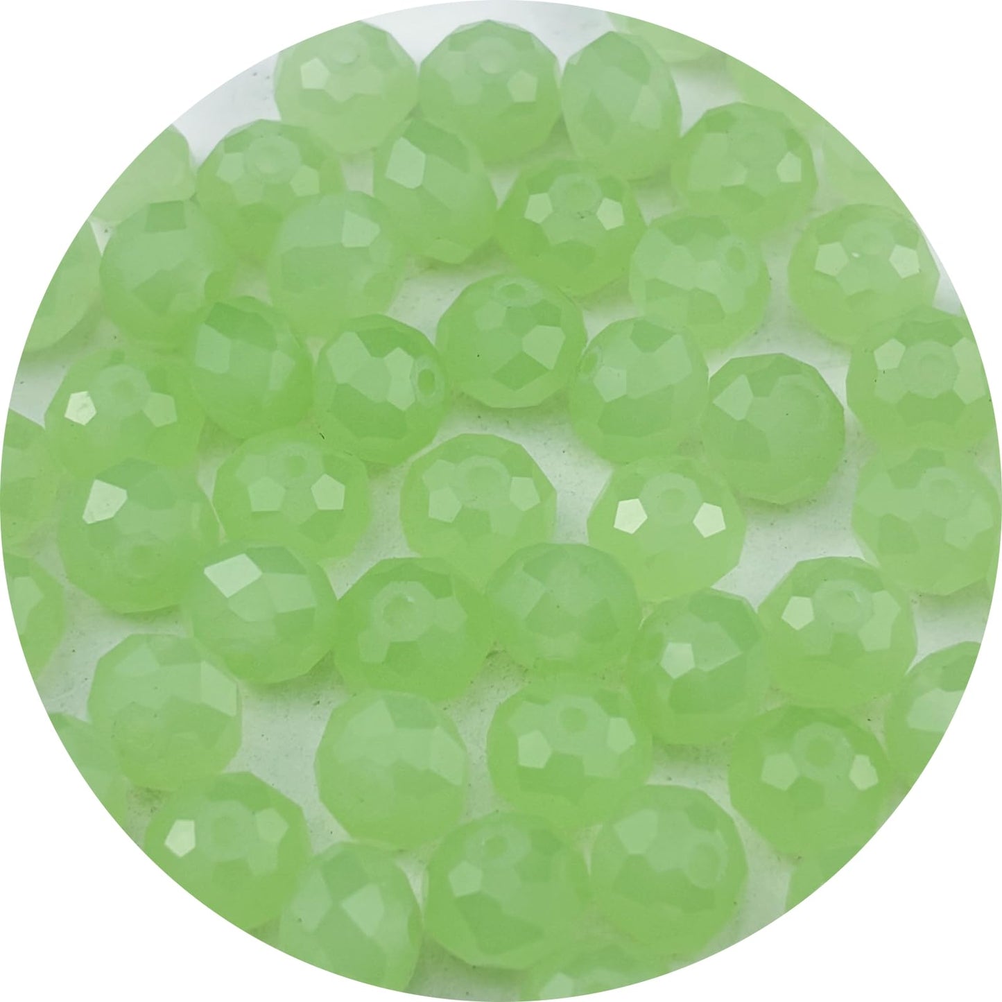 Pinhoollgo 400pcs 4mm Crystal Glass Beads Faceted Rondelle Glass Spacer Beads for Bracelets Necklace Pendants Earrings Key Chains Jewelry Making(Light Green Jade)