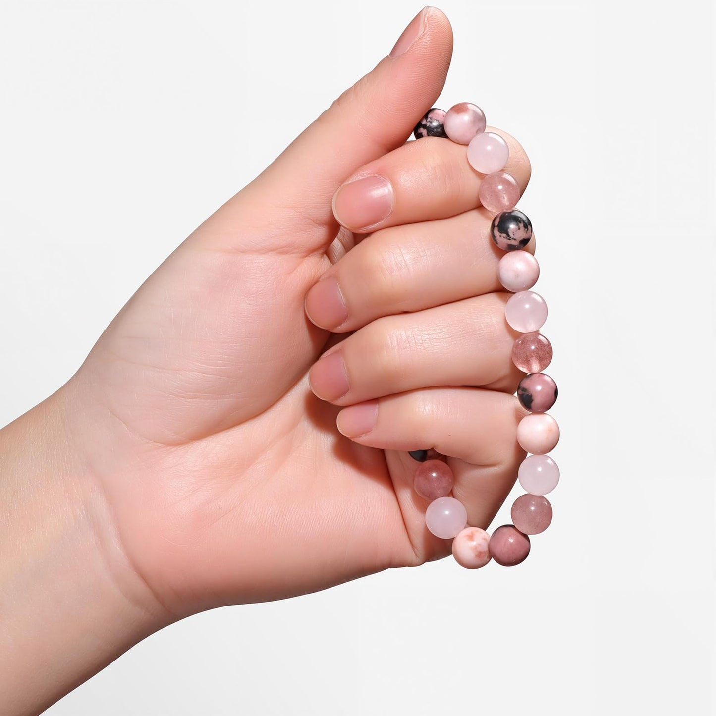 Risyfjew Natural Healing Crystal Bracelet for Women Love Bracelets Calming Jewelry Gifts Worry Stone Amethyst Tiger Eye Sodalite